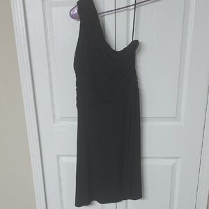 Lauren Ralph Lauren Black One-Shoulder Dress